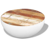 NNEVL Bowl Shaped Coffee Table Solid Reclaimed Wood 60x60x30 cm