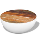 NNEVL Bowl Shaped Coffee Table Solid Reclaimed Wood 60x60x30 cm