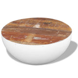 NNEVL Bowl Shaped Coffee Table Solid Reclaimed Wood 60x60x30 cm