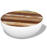 NNEVL Bowl Shaped Coffee Table Solid Reclaimed Wood 60x60x30 cm