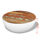 NNEVL Bowl Shaped Coffee Table Solid Reclaimed Wood 60x60x30 cm