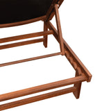 NNEVL Sun Loungers 2 pcs with Table Solid Acacia Wood and Textilene