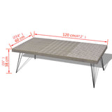 NNEVL Coffee Table 120x60x38 cm Grey