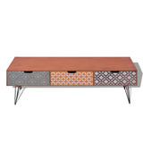 NNEVL TV Cabinet with 3 Drawers 120x40x36 cm Brown