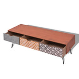 NNEVL TV Cabinet with 3 Drawers 120x40x36 cm Brown