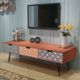 NNEVL TV Cabinet with 3 Drawers 120x40x36 cm Brown