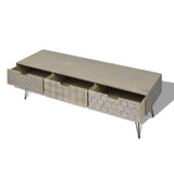 NNEVL TV Cabinet with 3 Drawers 120x40x36 cm Grey