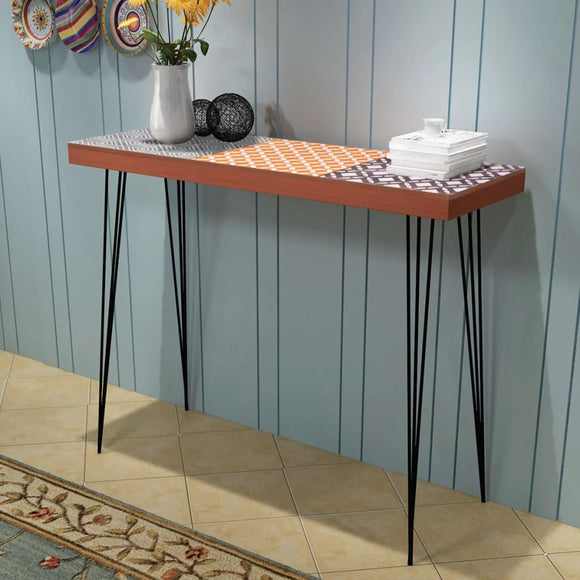 NNEVL Console Table 90x30x71.5 cm Brown