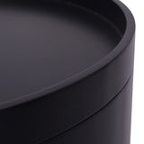 NNEVL Side Table with Serving Tray Round 39.5x44.5 cm Black