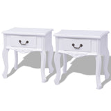 NNEVL Bedside Cabinets 2 pcs MDF White