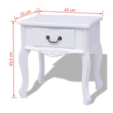 NNEVL Bedside Cabinets 2 pcs MDF White