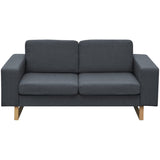 NNEVL 2-Seater and 3-Seater Sofa Set Dark Grey