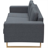 NNEVL 2-Seater and 3-Seater Sofa Set Dark Grey