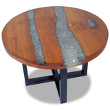 NNEVL Coffee Table Teak Resin 60 cm