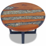 NNEVL Coffee Table Teak Resin 60 cm