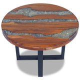 NNEVL Coffee Table Teak Resin 60 cm