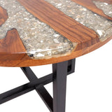 NNEVL Coffee Table Teak Resin 60 cm