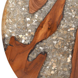 NNEVL Coffee Table Teak Resin 60 cm