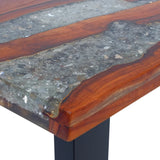 NNEVL Coffee Table Teak Resin 100x50 cm