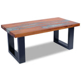 NNEVL Coffee Table Teak Resin 100x50 cm
