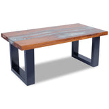 NNEVL Coffee Table Teak Resin 100x50 cm
