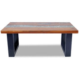 NNEVL Coffee Table Teak Resin 100x50 cm