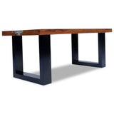NNEVL Coffee Table Teak Resin 100x50 cm