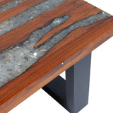 NNEVL Coffee Table Teak Resin 100x50 cm