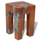 NNEVL Stool Solid Teak Wood and Resin