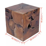 NNEVL Stool Solid Teak Wood
