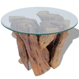 NNEVL Coffee Table Solid Teak 60 cm