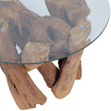 NNEVL Coffee Table Solid Teak 60 cm
