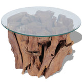 NNEVL Coffee Table Solid Teak Driftwood 60 cm
