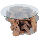 NNEVL Coffee Table Solid Teak Driftwood 60 cm