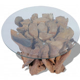 NNEVL Coffee Table Solid Teak Driftwood 60 cm