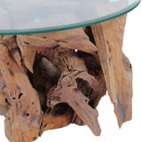 NNEVL Coffee Table Solid Teak Driftwood 60 cm