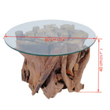 NNEVL Coffee Table Solid Teak Driftwood 60 cm