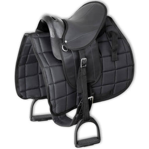 NNEVL Pony Saddle Set 10" Black