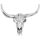 NNEVL Skull Head Decoration Wall-Mounted Aluminium Silver