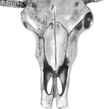 NNEVL Skull Head Decoration Wall-Mounted Aluminium Silver