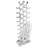 NNEVL Wine Rack Aluminium Silver 27 Bottles