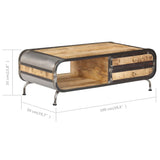 NNEVL Coffee Table 100x50x35 cm Solid Mango Wood