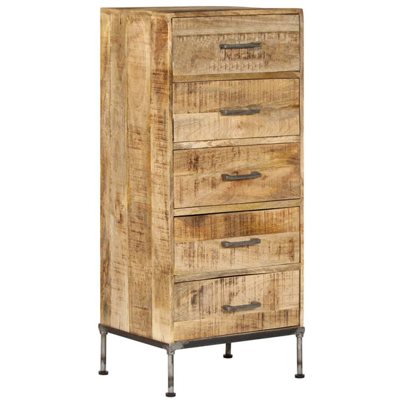 NNEVL Chest of Drawers 45x35x106 cm Solid Mango Wood