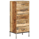 NNEVL Chest of Drawers 45x35x106 cm Solid Mango Wood