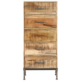 NNEVL Chest of Drawers 45x35x106 cm Solid Mango Wood