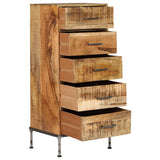 NNEVL Chest of Drawers 45x35x106 cm Solid Mango Wood