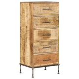 NNEVL Chest of Drawers 45x35x106 cm Solid Mango Wood