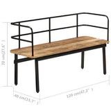 NNEVL Bench 120x40x70 cm Solid Mango Wood