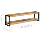 NNEVL TV Cabinet 150x30x40 cm Solid Mango Wood