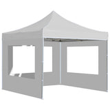 NNEVL Professional Folding Party Tent with Walls Aluminium 3x3 m White